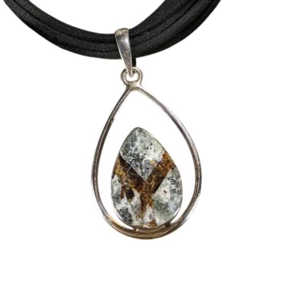 Jewelry - MoonSky Designs Astrophyllite Druzy Pendant Necklace  Silver Black